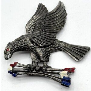 Estate Rice-Weiner & Company WWII American Eagle red white and blue broo…